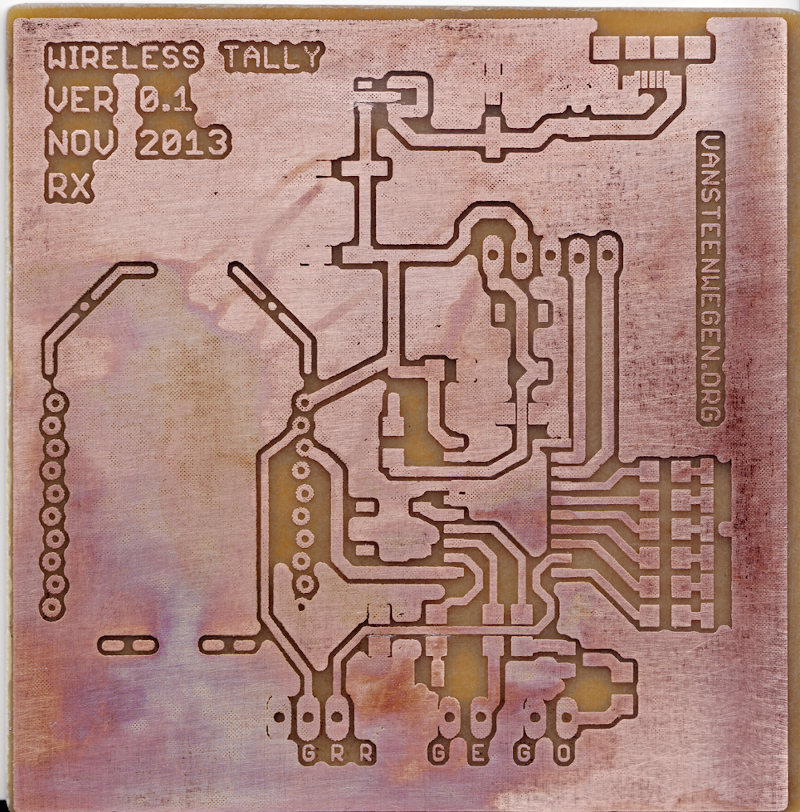 An early version of the transmitter board