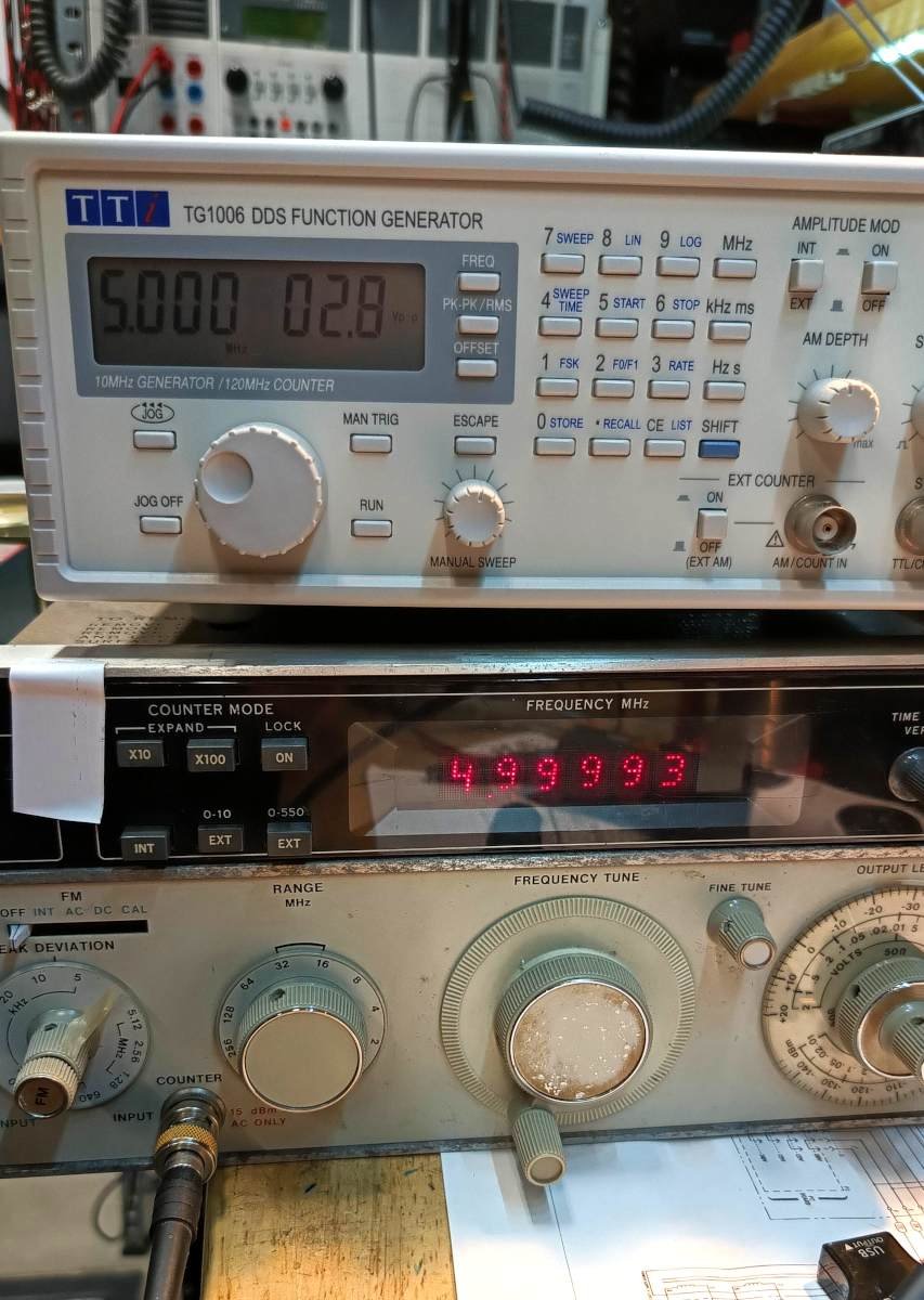 Testing the counter at 5MHz