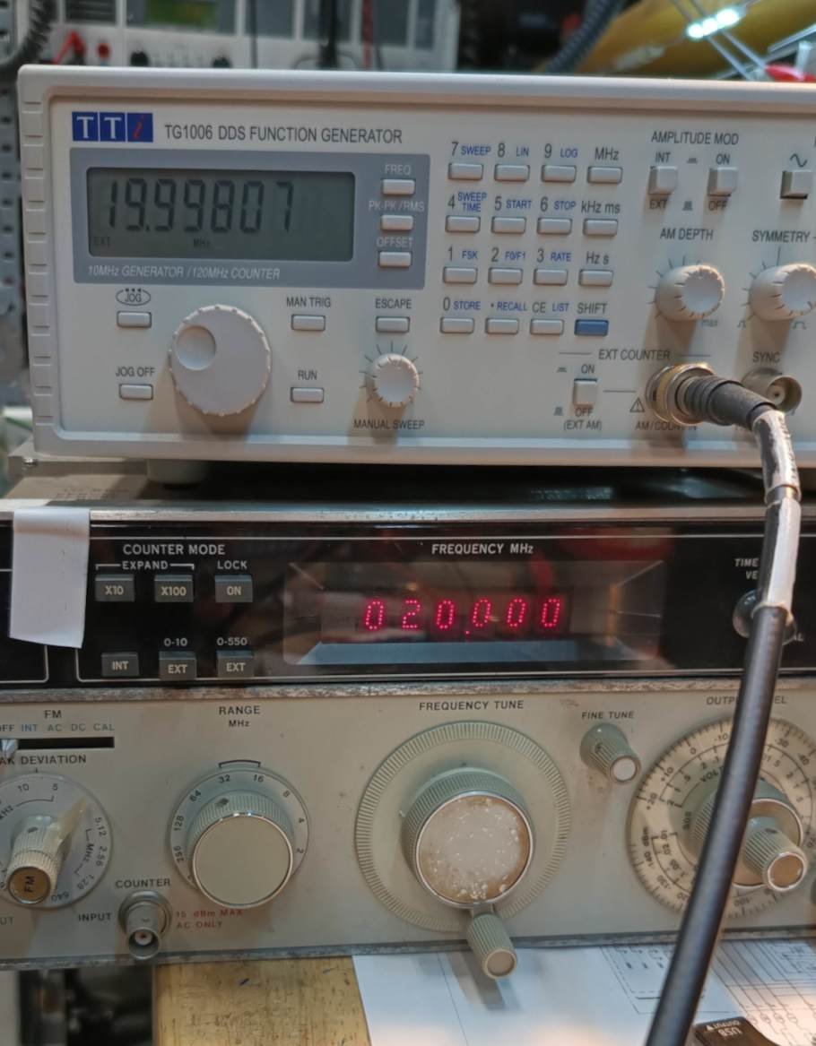 Testing the generator at 20MHz