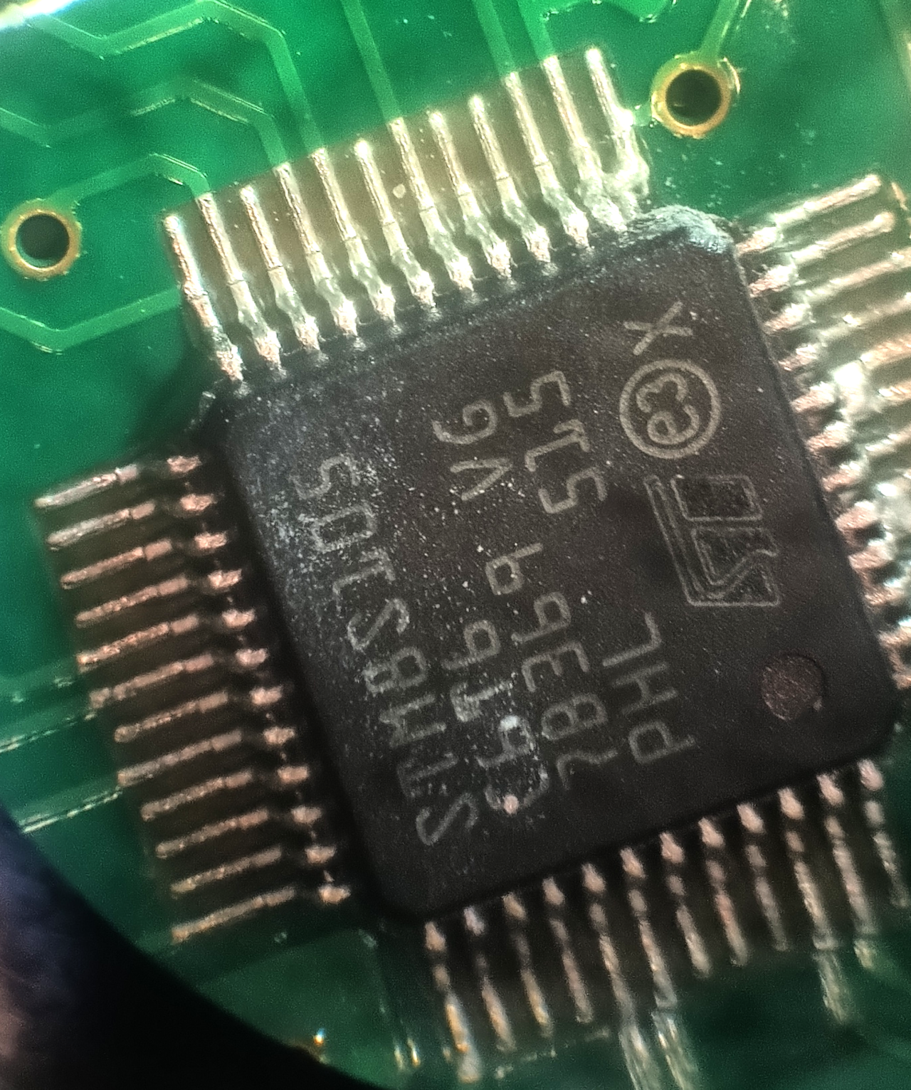 Pin broken next to IC package